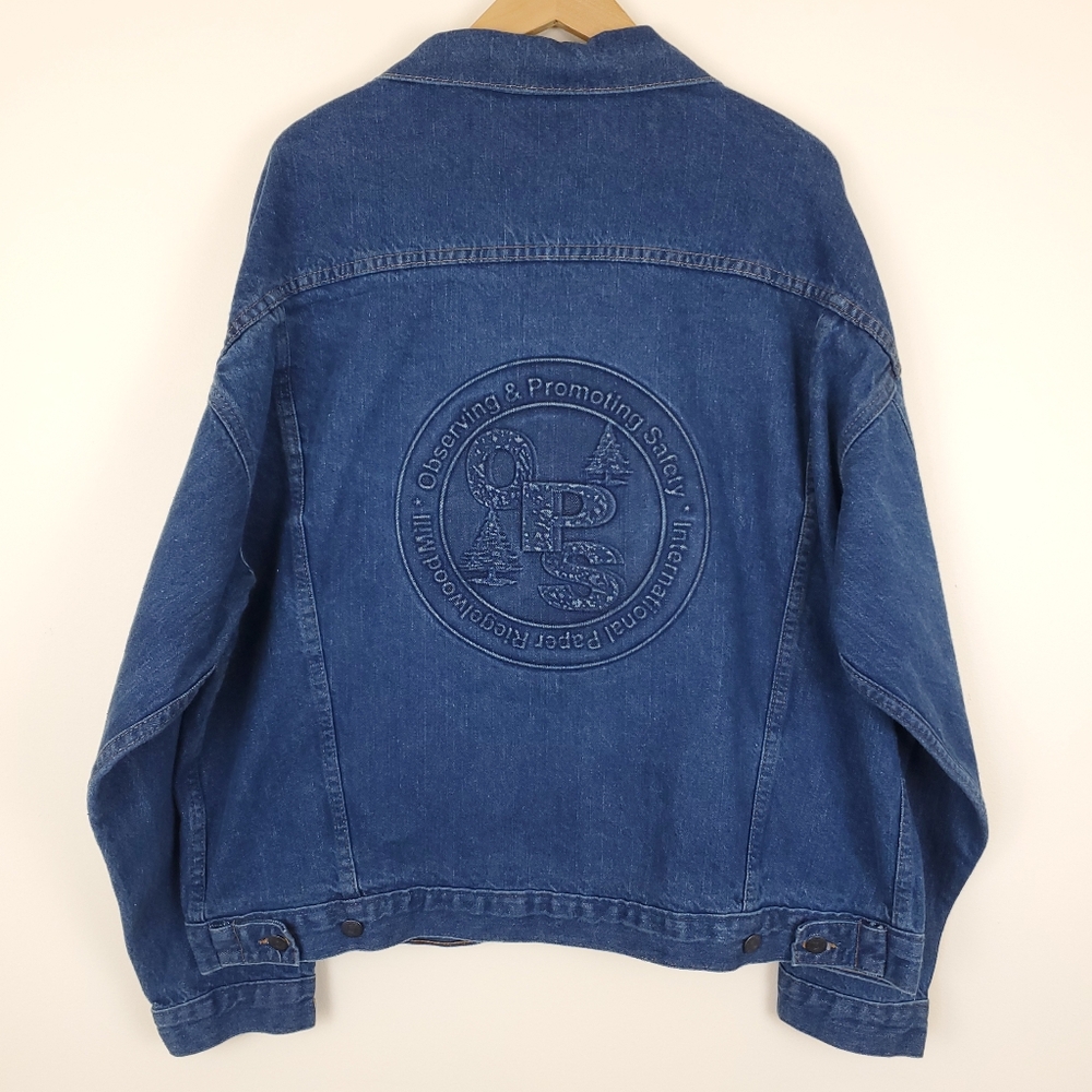Vintage Tyca Embossed Denim Trucker Jacket